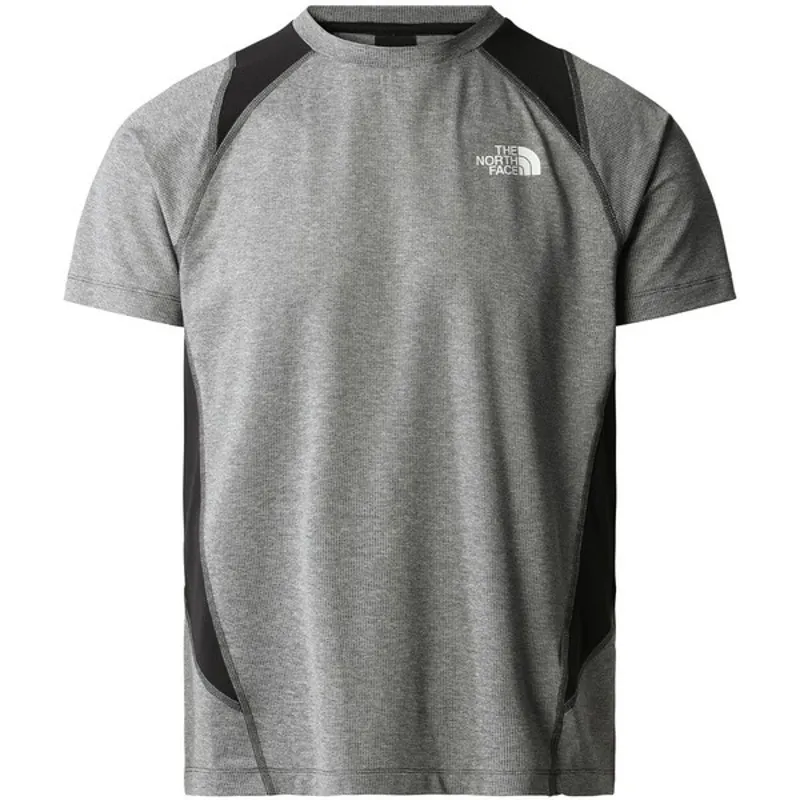 The North Face Men's Glacier T-Shirt in Asphalt Grey/White Heather